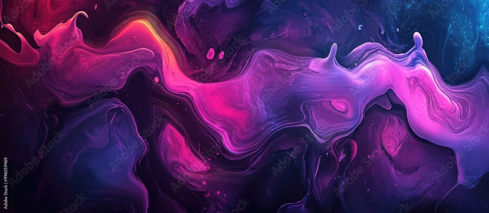Fototapeta premium Surreal background wallpaper featuring vibrant dark gradients with fluid designs
