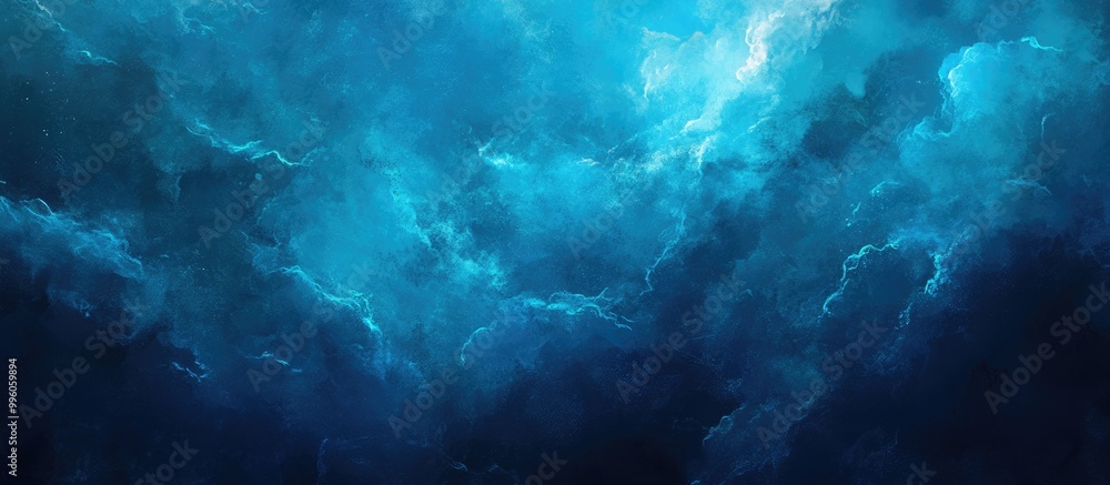 Fototapeta premium Deep blue mystical backdrop