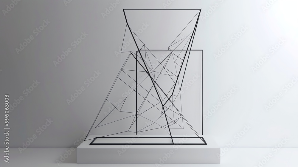 Abstract geometric sculpture. Abstract geometric sculpture.