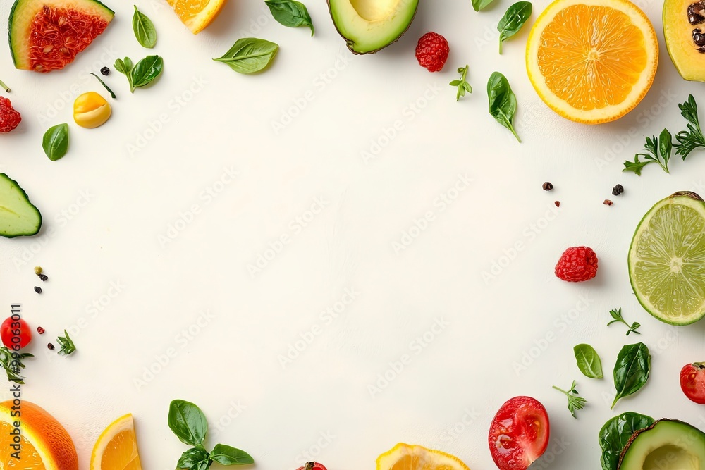 Healthy food background with generative ai Healthy food background with generative ai