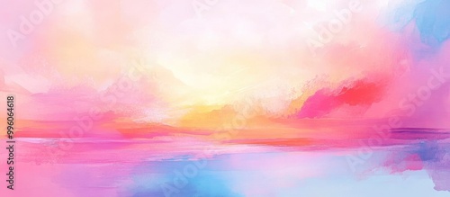 Vibrant abstract background featuring a colorful gradient with noisy textures Modern pastel hues blend in a surreal watercolor inspired design