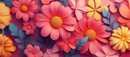 2d illustration of flowers