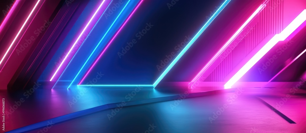 Futuristic Neon Abstract Geometry 3D Design Futuristic Neon Abstract Geometry 3D Design