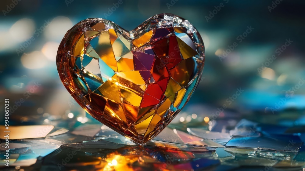 a heart shaped glass object that beautifully a heart shaped glass object that beautifully