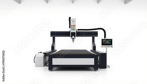 CNC machine white background 