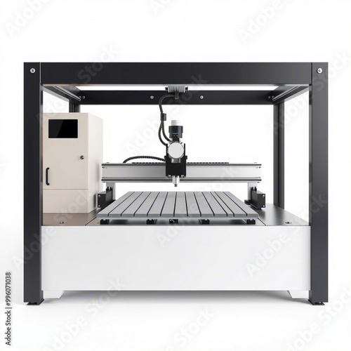 CNC machine white background 
