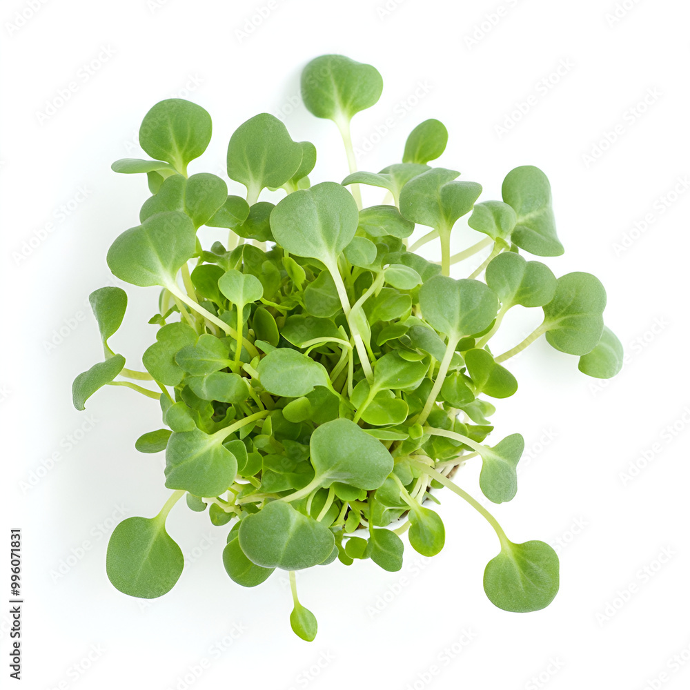 Micro greens arugula sprouts isolated on white background ,Greening with Garden Cress Seeds On White Background Micro greens arugula sprouts isolated on white background ,Greening with Garden Cress Seeds On White Background