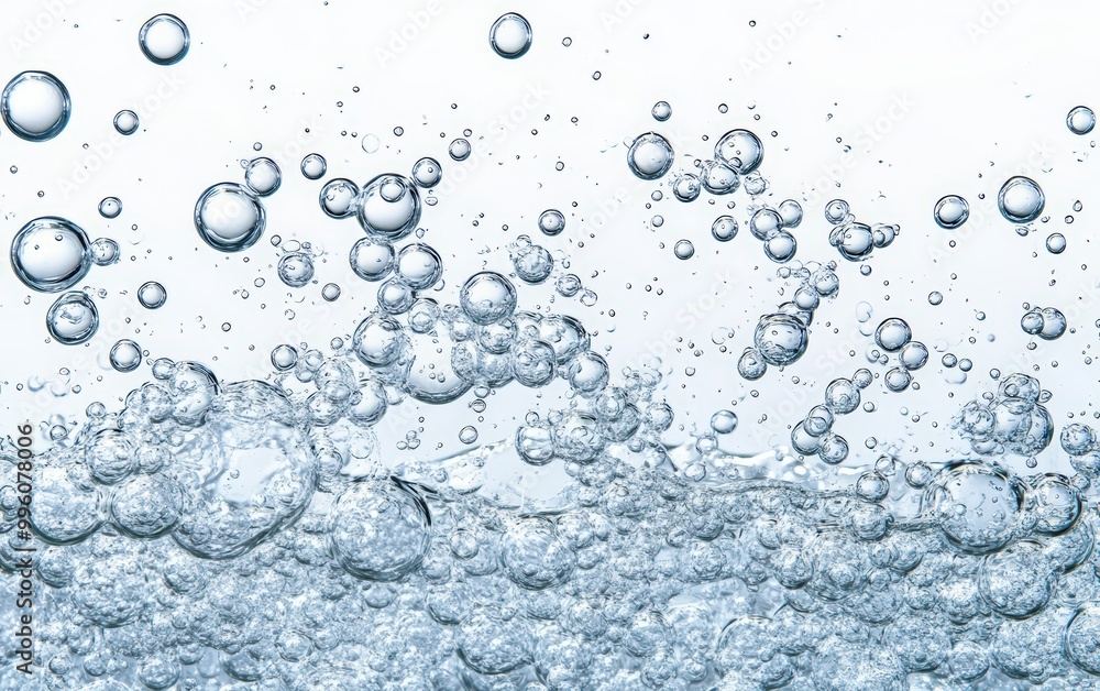 Bubbles in water isolated on white background Bubbles in water isolated on white background