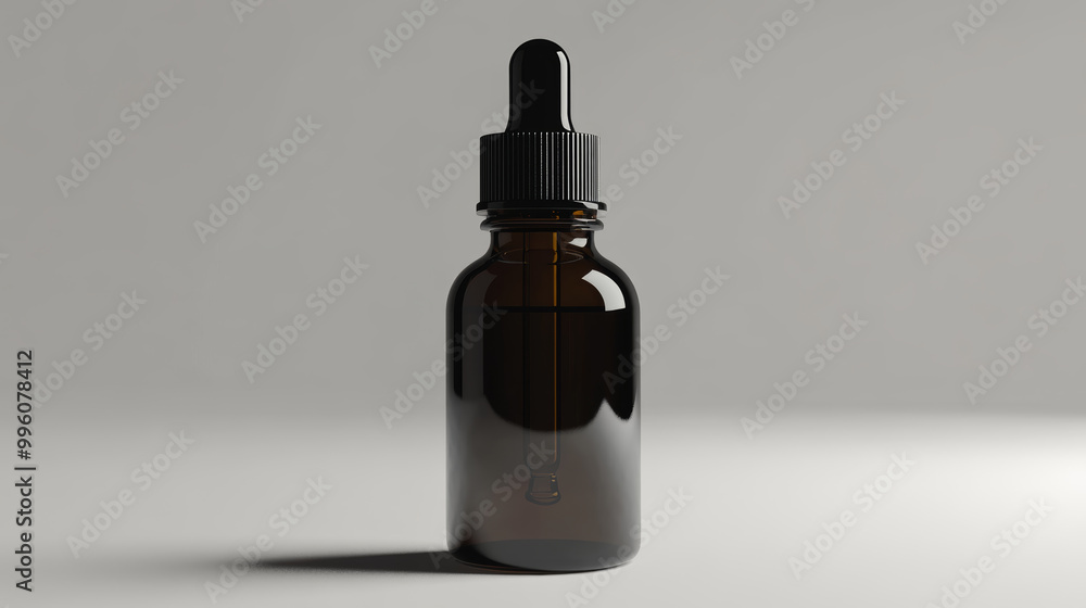 dark glass essential oil bottle with dropper, showcasing sleek and modern design. This high fidelity image captures elegance and functionality of bottle, perfect for various uses dark glass essential oil bottle with dropper, showcasing sleek and modern design. This high fidelity image captures elegance and functionality of bottle, perfect for various uses