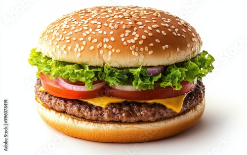 Burger isolated on white background