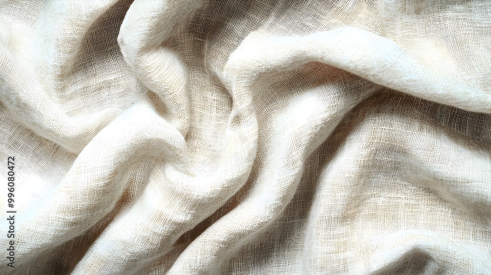 Soft Neutral Linen Fabric Texture with Elegant Natural Appeal and Copy Space Soft Neutral Linen Fabric Texture with Elegant Natural Appeal and Copy Space