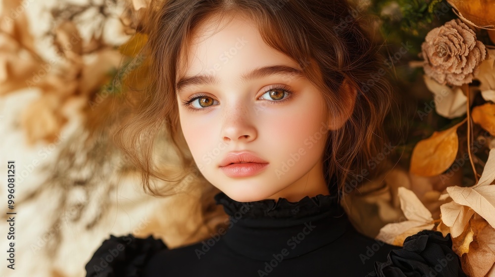 Timeless Elegance Youthful Beauty in a Refined Portrait, Her Soft, Smooth Skin Radiating a Classic Charm A Captivating Look of Innocence and Grace, Embodied in this Stunning Image Timeless Elegance Youthful Beauty in a Refined Portrait, Her Soft, Smooth Skin Radiating a Classic Charm A Captivating Look of Innocence and Grace, Embodied in this Stunning Image