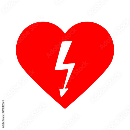 AED emergency defibrillator icon sign symbol. First aid Automated external defibrillator. Vector illustration.