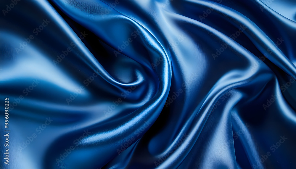 Fototapeta premium blue satin silk fabric texture background