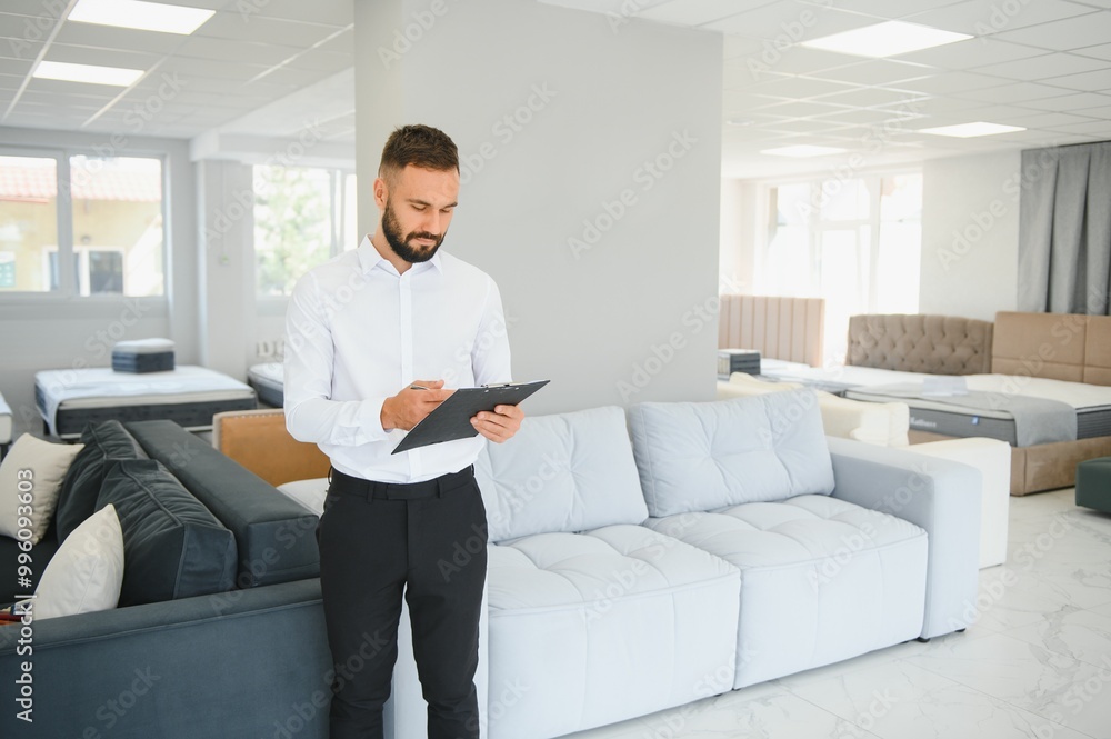 Sales assistant in furniture store Sales assistant in furniture store