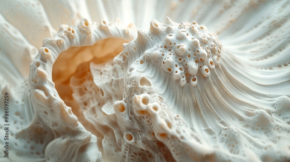 Close-Up of a Seashell's Intricate Texture Close-Up of a Seashell's Intricate Texture