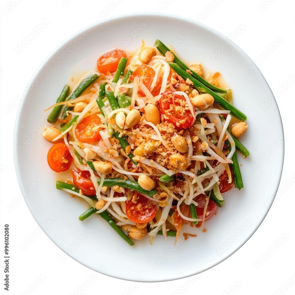 Refreshing Spicy Papaya Salad with Fresh Vegetables Refreshing Spicy Papaya Salad with Fresh Vegetables