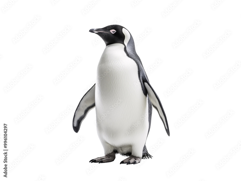 Fototapeta premium a penguin standing on its hind legs