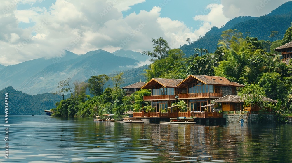 Stunning Tourist Scenery of Mountains and Waters: Ideal Resort Destinations. Discover Nature's Beauty and Tranquility. Stunning Tourist Scenery of Mountains and Waters: Ideal Resort Destinations. Discover Nature's Beauty and Tranquility.