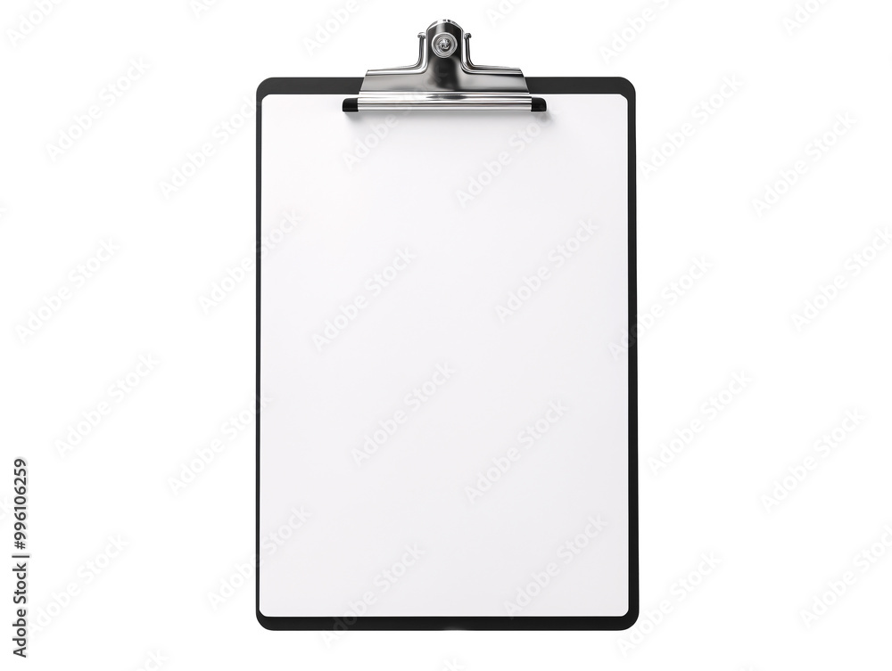 a clipboard with a white sheet of paper a clipboard with a white sheet of paper