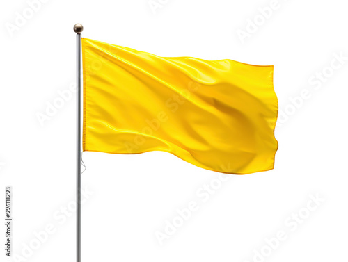 a yellow flag on a flagpole