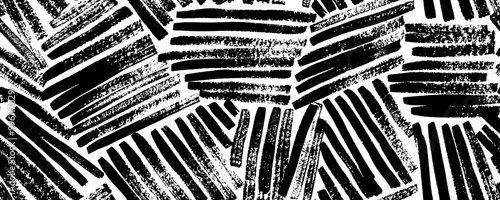 Weave seamless pattern with textured brush strokes. Abstract geometric simple textile print.