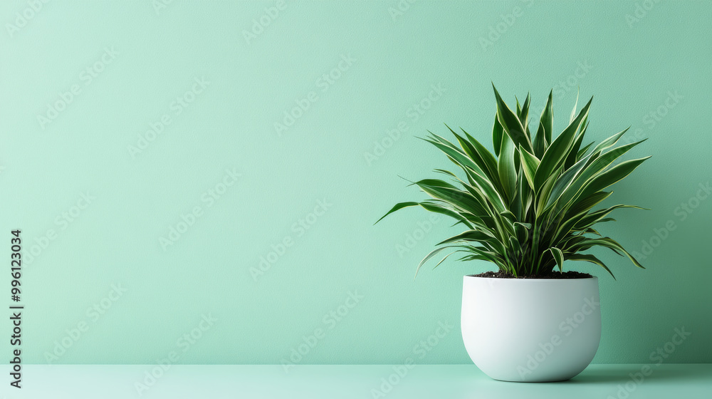 house plant in white pot adds touch of nature to pale green background, creating serene and refreshing atmosphere. This vibrant plant enhances decor beautifully house plant in white pot adds touch of nature to pale green background, creating serene and refreshing atmosphere. This vibrant plant enhances decor beautifully