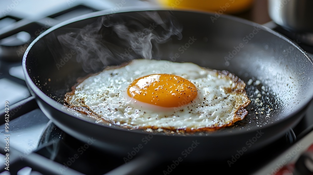 Close-up of Plant-Based Egg Substitute Cooking on Smart Stovetop,Showcasing Food Innovation Close-up of Plant-Based Egg Substitute Cooking on Smart Stovetop,Showcasing Food Innovation