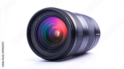 A camera lens designed for taking close-up photos or videos. It's shown against a white background.