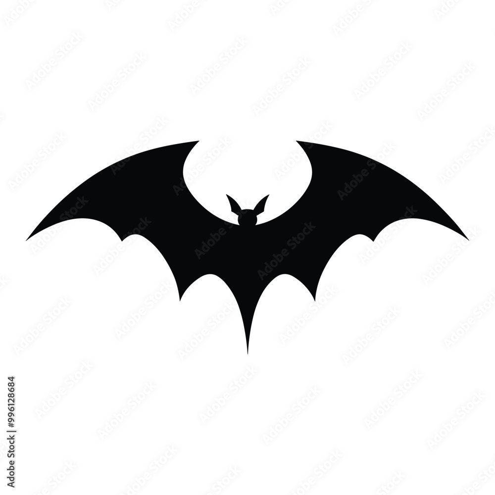Naklejka premium Bat silhouette vector 