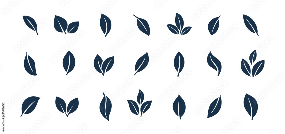 Collections of Green Leaves Icon. leaf icon for natural, eco, bio, organic product, vegan label, herbal nature elements, fresh tree and plant. isolated in white background in vector SVG illustration Collections of Green Leaves Icon. leaf icon for natural, eco, bio, organic product, vegan label, herbal nature elements, fresh tree and plant. isolated in white background in vector SVG illustration