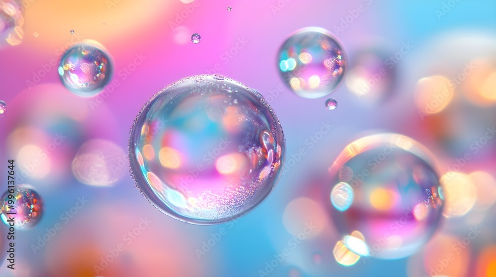 Colorful Abstract Background with Oil Droplets Colorful Abstract Background with Oil Droplets