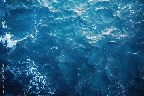 The image is of a large body of water with a blue color