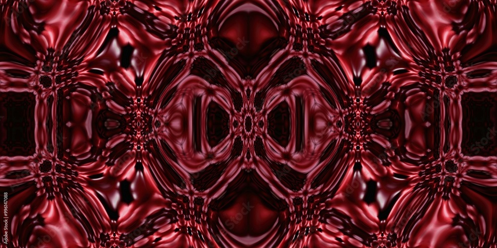 Abstract Kaleidoscope Geometry Psychedelic Art Pink Red Black White Pattern Background Abstract Kaleidoscope Geometry Psychedelic Art Pink Red Black White Pattern Background