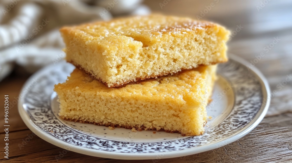 Enjoy a delicious and moist cornbread made with plant-based ingredients like almond milk and vegan butter. Enjoy a delicious and moist cornbread made with plant-based ingredients like almond milk and vegan butter.