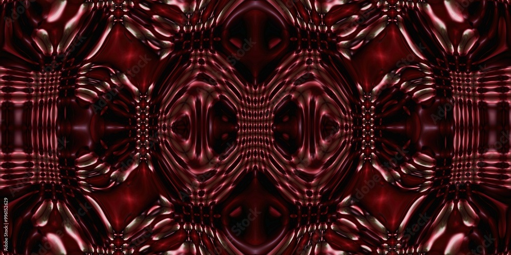 Abstract Kaleidoscope Geometry Psychedelic Art Pink Red Black White Pattern Background Abstract Kaleidoscope Geometry Psychedelic Art Pink Red Black White Pattern Background
