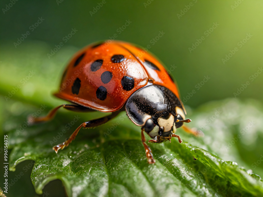 Fototapeta premium ladybug on leaf