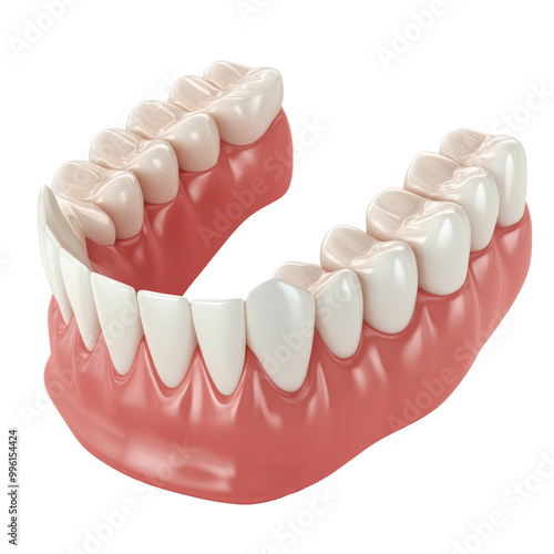 Life sized upper and lower teeth model transparent