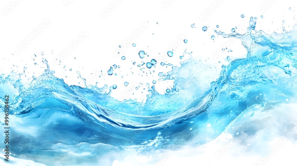 A dynamic splash of blue water, showcasing droplets and waves against a bright white background, evoking a sense of freshness and movement. A dynamic splash of blue water, showcasing droplets and waves against a bright white background, evoking a sense of freshness and movement.