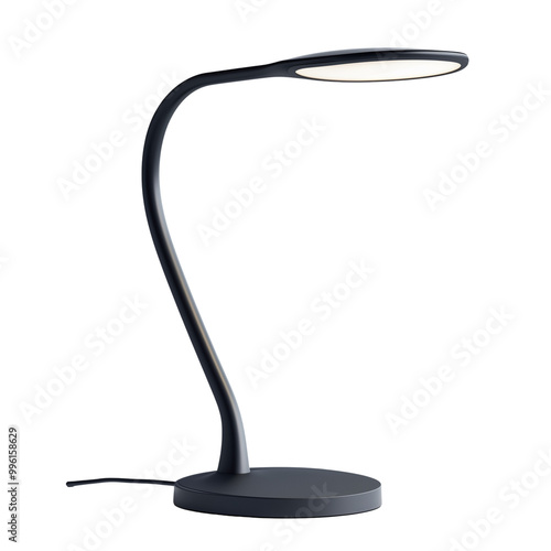 Table flexible wireless LED lamp on a white background