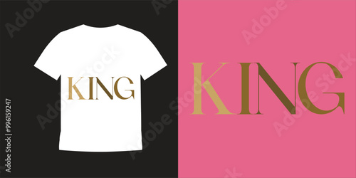Print King alive t-shirt design quotes for T-shirt printing, clothing fashion, Poster, typography, pattern Free Vector
