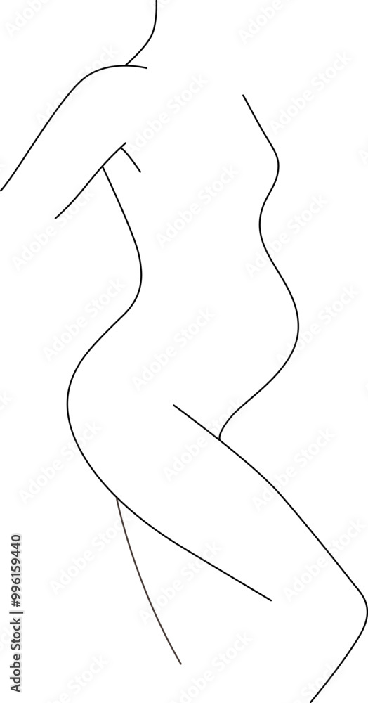 Pregnant woman, linear black and white elegant illustration, hand drawn line art, editable strokes Pregnant woman, linear black and white elegant illustration, hand drawn line art, editable strokes
