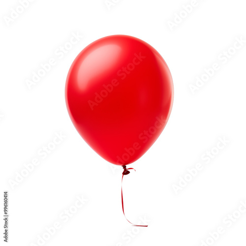 Red Balloon Isolated on White background 