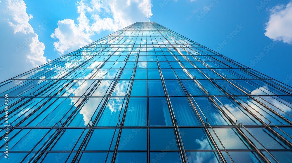 Modern High Rise Building with Clear Geometry Modern High Rise Building with Clear Geometry