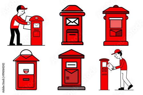 Mail Box Vector Illustration | Cartoon, Clipart, and Line Art Design