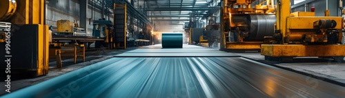 Factory machinery extruding...