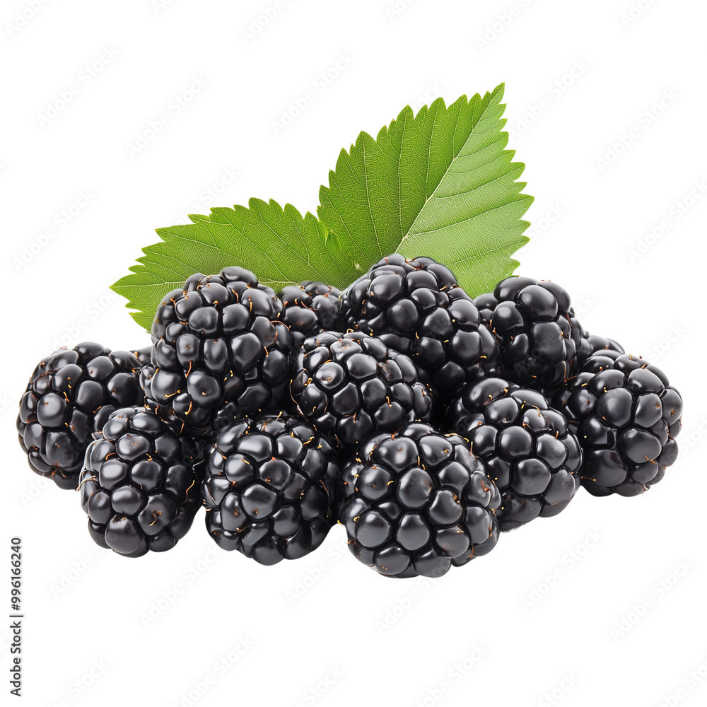 Pile of blackberry isolated on transparent background Pile of blackberry isolated on transparent background