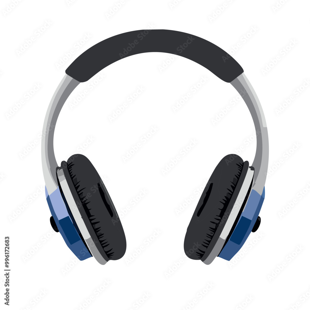 Modern Headphones with Sleek Design Vector Illustration Modern Headphones with Sleek Design Vector Illustration