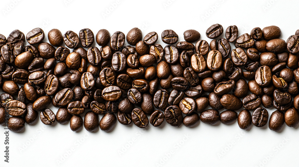 Closeup fresh roasted Arabian or aroma coffee beans background. Food pattern. Love organic coffee concept backdorp. Top view, flat lay with copy space for cafe advertising, package design Closeup fresh roasted Arabian or aroma coffee beans background. Food pattern. Love organic coffee concept backdorp. Top view, flat lay with copy space for cafe advertising, package design