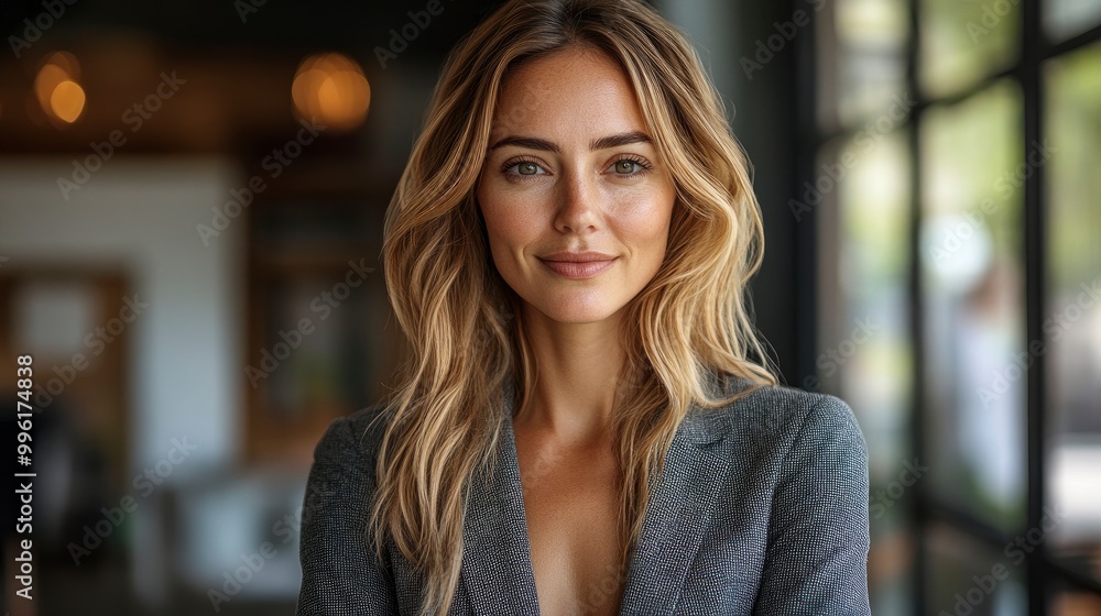 Portrait of Confident Young Businesswoman in Office Setting Portrait of Confident Young Businesswoman in Office Setting